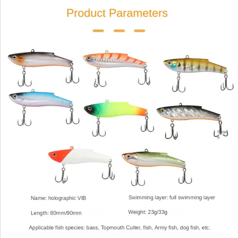 TSUYOKI Spinning Rattlin Vibration Ice VIB Lure, Wobbler, Ima Bait, Bassday Range Vibe, 70 Balance Rattin Lures, 23g, 33g, 2024
