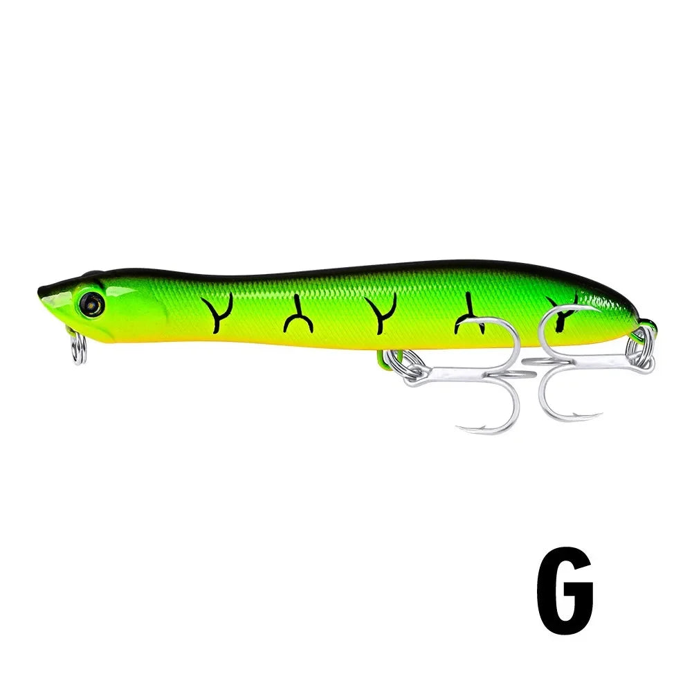 TSUYOKI WTD Fishing Lure 85mm 6g Popper Lure Topwater Patchinco 85 Snakehead Wobbler Fishing Seabass,Skipjack Tuna Mackerel