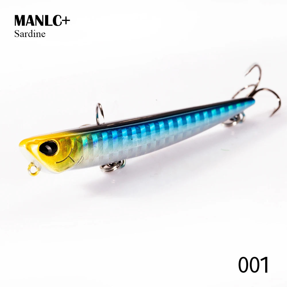 Hunthouse Bay RUF MANIC 75mm/8g Sinking Pencil Fishing Lure Stickbait BKK Hook Hard Lure for Seabass Fish