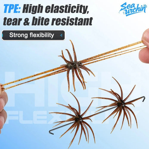 1/2pcs Sea Urchin Fishing Lure Silicone Urchin Soft Bait for Bream Sea Bass Mandarin Tilapia Topmouth Culter Lures Swimbaits