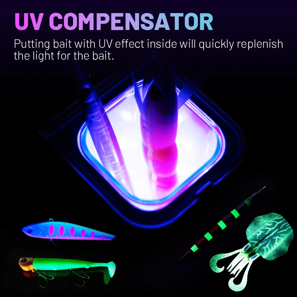 Hunthouse UV Accumulator LED Ultraviolet Lamp 21.5*10.5*7cm For Luminous Fishing Lures Fill Light Fishing Tool LW318