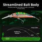TSUYOKI Trout Minnow 50mm 5g Sinking Fishing Lure Diving 0.8-1.5m Ima Sukari 50SS Deep Wobbler Pesca Rainbow Trout Salmon Baits