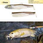 TSUYOKI Fishing Black Minnow Lure 5g/10g/15g/25g/40g Jigging Head Soft Silicone Bait Wobblers For Bass Pike Leurre Easy Shinner