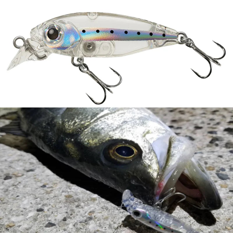 TSUYOKI 45mm 4g Floating Mini Minnow Fishing Lures Smith Artificial Baits for Pesca Bass Sunfish Gunship 45F Fishing Accessories