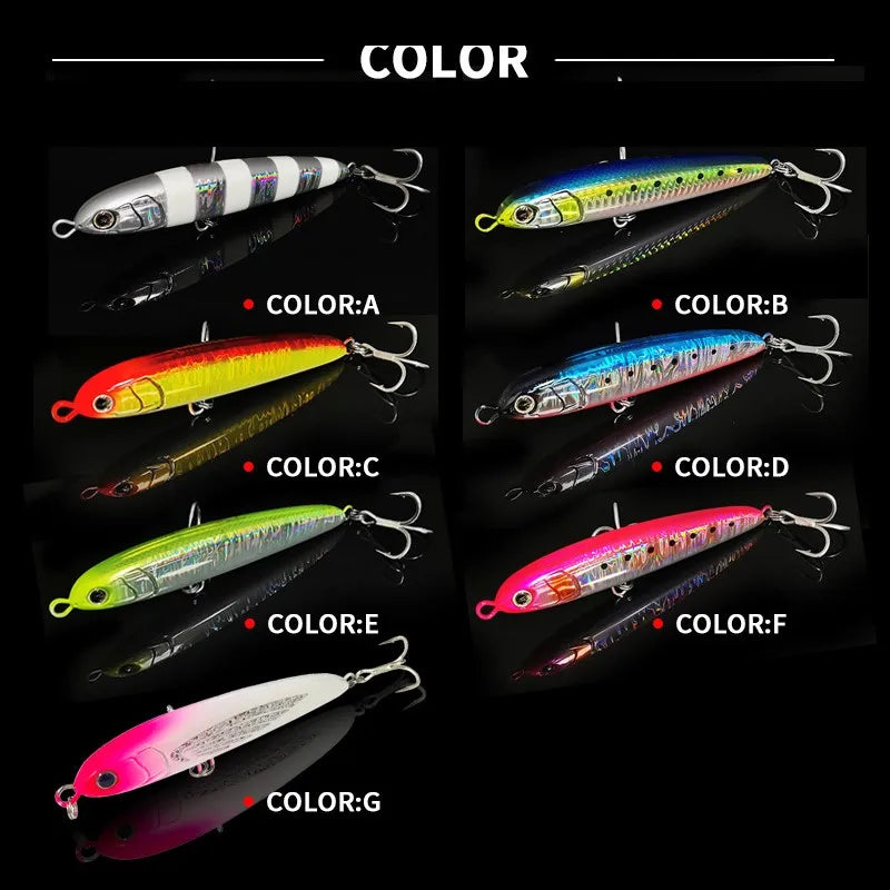 TSUYOKI Pencil Fishing Lures 2024 Maria Rerise S105 40 Grams Sinking Bait Stickbaits Trolling Lure for Sea Fishing Gt Tuna Lure