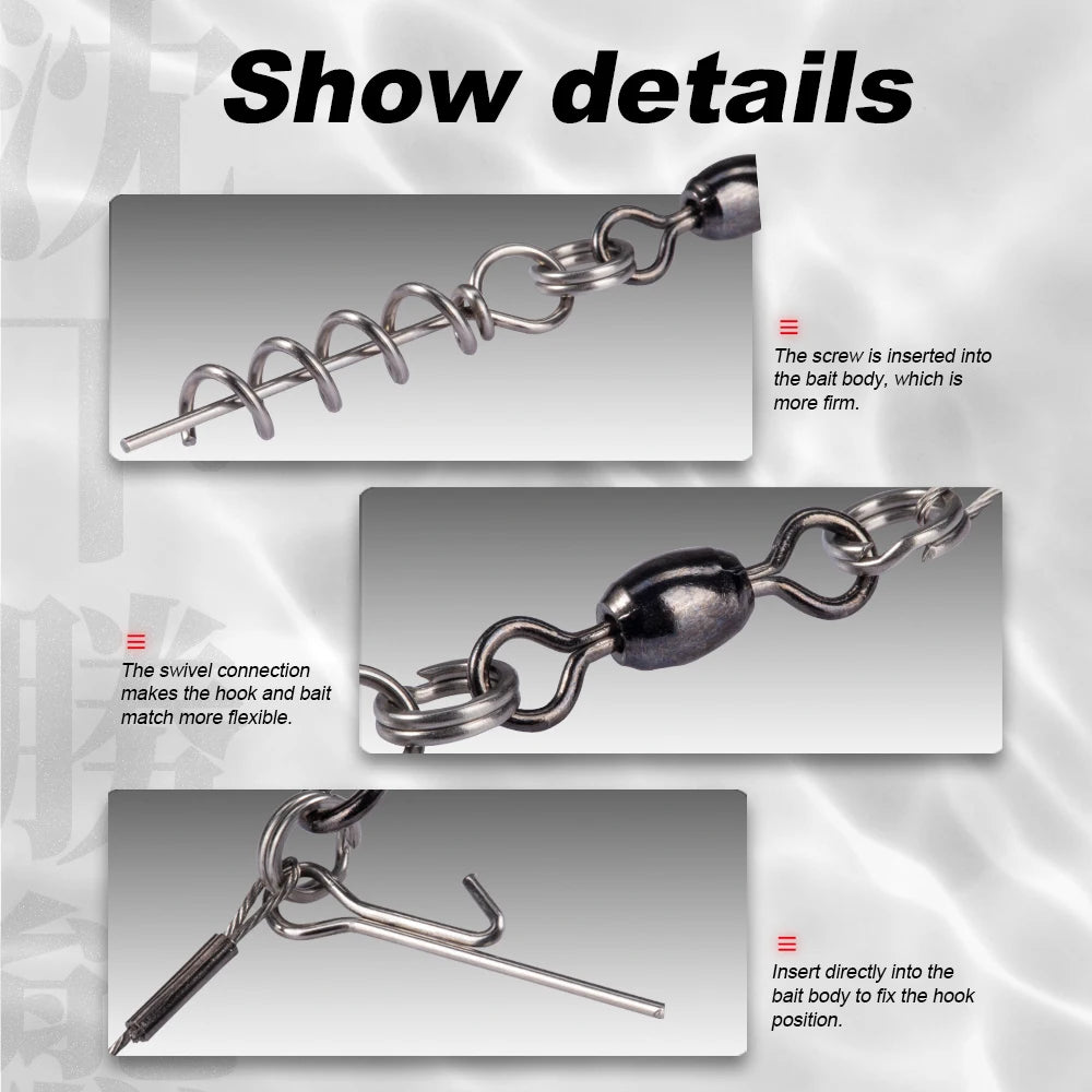 Hunthouse Soft Lure Rig Single Double Hook Rigging 9cm And 12cm For Big Shad Fishing Tackle Fishing Tool Pescar Origin Hook