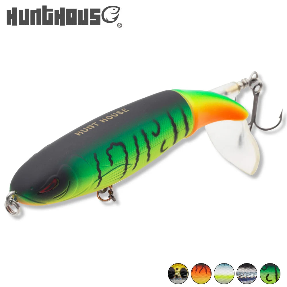 Hunthouse Whopper Plopper Hard Pencil Fishing Lure Rotating Tail 9cm 13cm  Pike Fishing Lure  Artificial Bait Pescar Stickbait