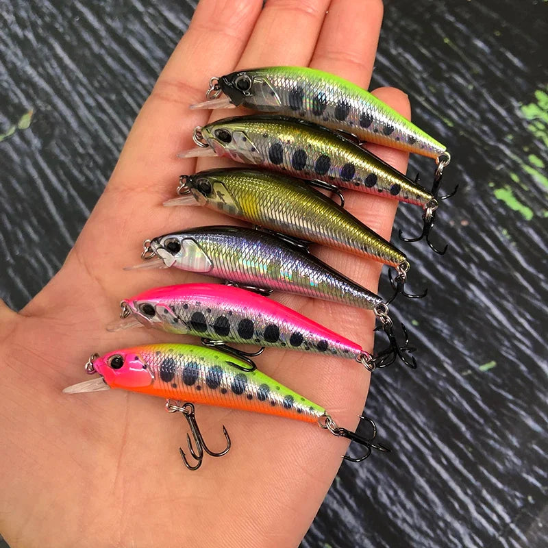 TSUYOKI 50mm 4g Sinking Minnow Stream Fishing Lure Artificial Wobbler Bait for Trout Bass Duo Spearhead Ryuki 50S Fishing Tackle