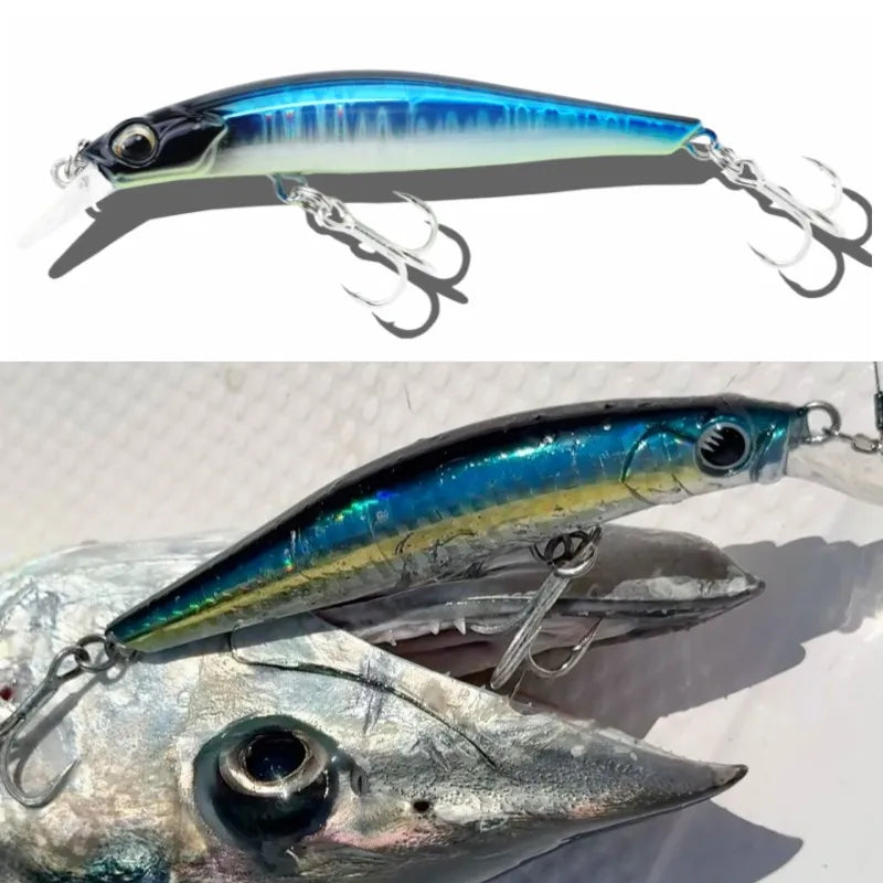 TSUYOKI Sinking Artist Minnow Bait 80mm 9g Jerkbait Swimbait Jackson Artist FR80 Minnow Wobbler for Bonito Seabass King Mackerel