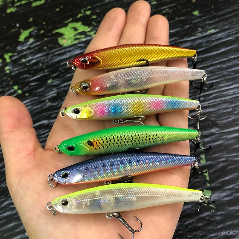 TSUYOKI Sinking Pencil 2024 Fishing Lure 68mm 7.7g Stickbait Japan DUO Bay RUF Seek 68S Sinking SeaBass Lure Fishing Saltwater