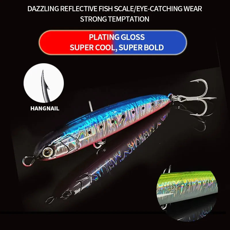 TSUYOKI Pencil Fishing Lures 2024 Maria Rerise S105 40 Grams Sinking Bait Stickbaits Trolling Lure for Sea Fishing Gt Tuna Lure