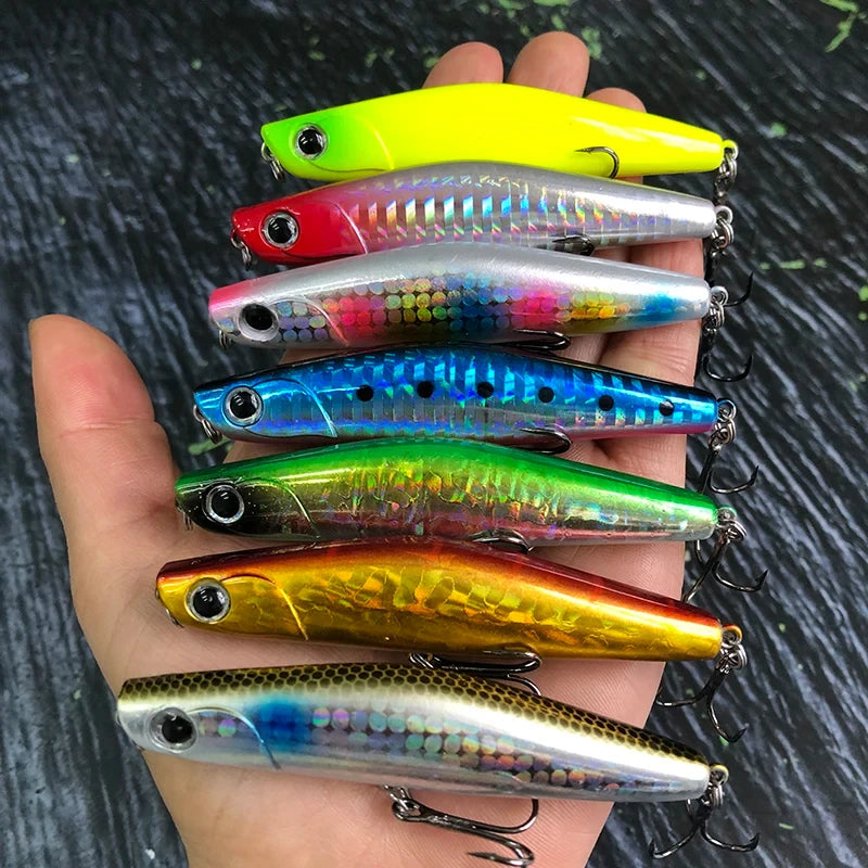 TSUYOKI Sinking Pencil Popper Lure 80mm 18g Japan Fishing Lure Ima Yoichi 80 Stickbait Wobbler for Barracuda SeaBass Bluefish