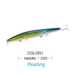 TSUYOKI Sinking Minnow Fishing Lures Black Bass Pike Artificial Tungsten Jerkbait Wobbler Silent Assassin 140S DW92 140mm 26g