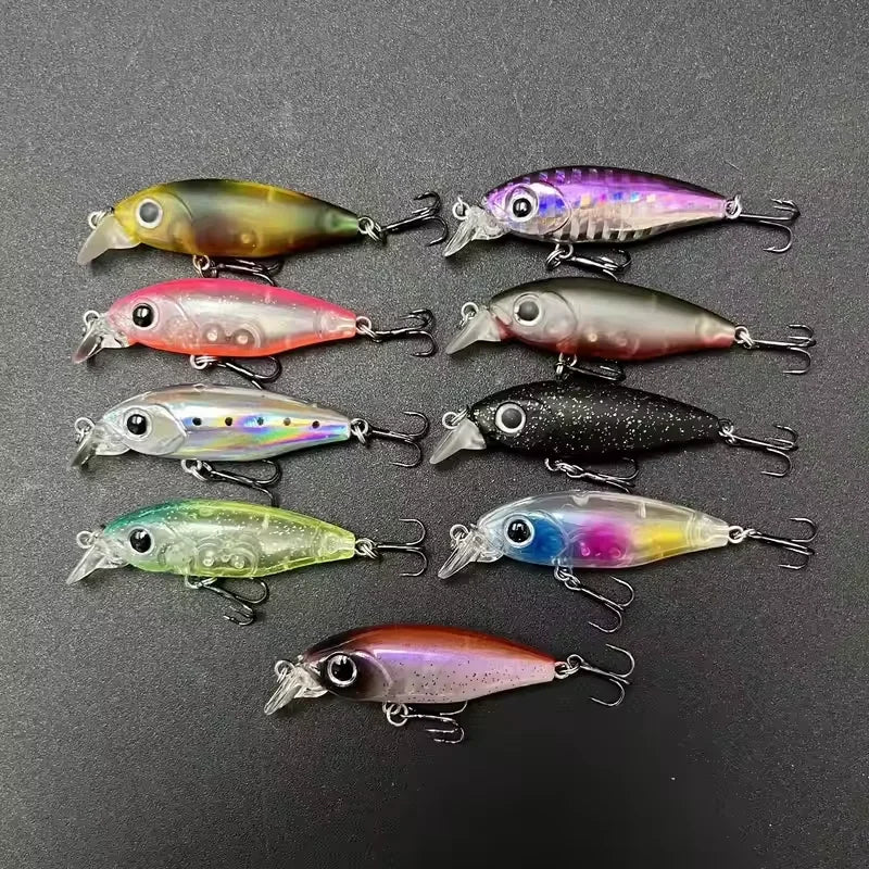 TSUYOKI 45mm 4g Floating Mini Minnow Fishing Lures Smith Artificial Baits for Pesca Bass Sunfish Gunship 45F Fishing Accessories