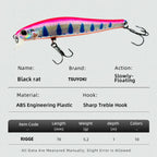 TSUYOKI Rival 70S Minnow Wobbler Silent Fishing Lure 70mm 5.5g Magnetic Jerkbaits Slow Sinking Bait ZipBaits Rigge 70 Bass Lures