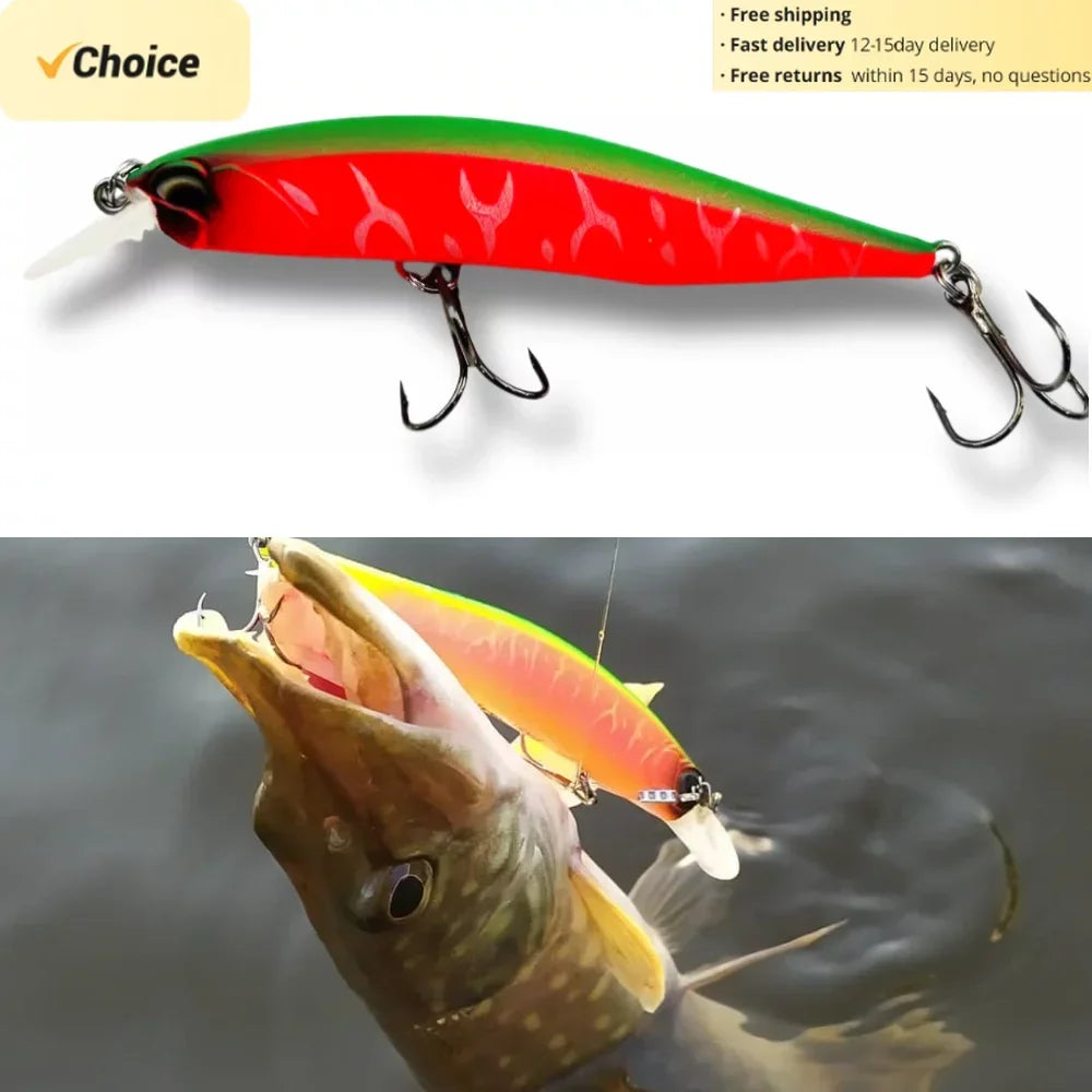 TSUYOKI Pastor 85SP Jerkbait Minnow Fishing Lure Suspending Wobblers Peche Blackfish Isca Artificial Leurre Duo Realis Jerkbait