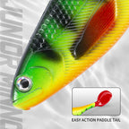 Hunthouse Berserk Shad Teez Tackle Murray Cod Pike Lure 17cm 35g Lure Fishing Paddle Tail Realistic Shad