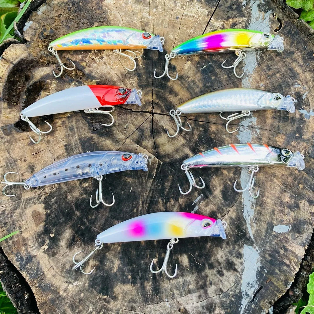 TSUYOKI Fishing Lures 2025 75mm 10g Diving 0-25cm Jerkbaits Lure Floating Duo Terrif Dc-7 Minnow Trout Lure Mackerel Seabass,