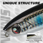 Hunthouse Floating Pencil Fishing Lure Topwater Hard Bait 100mm 17.6g Surface WTD Wobblers Trolling For Bass Saltwater Tackle