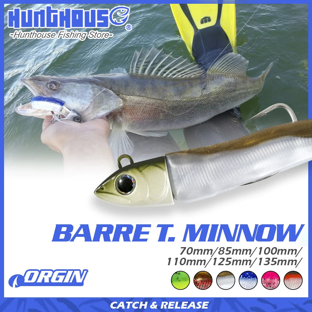 Hunthouse Small Barre T. Minnow 7g 12g 25g 40g 60g 90g 120g Soft Lure Easy Shiner Sea Fishing Lure Bait Bass Pike Fishing Souple