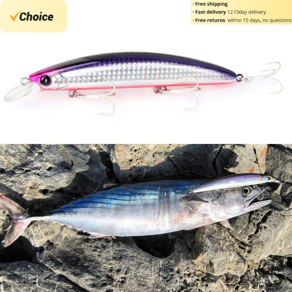 TSUYOKI Jerkbait 130mm 23g Floating Wobbler Long Casting Minnow For Seabass Perch Carp Pike Ima Gyodo 130 MD Floating Lure