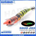 Hunthouse Squid Jigging Fishing Lure 110mm 22g Egi Pencil Sinking Hard Bait Luminous Saltwater Octopus Cuttlefish Fish Tackle
