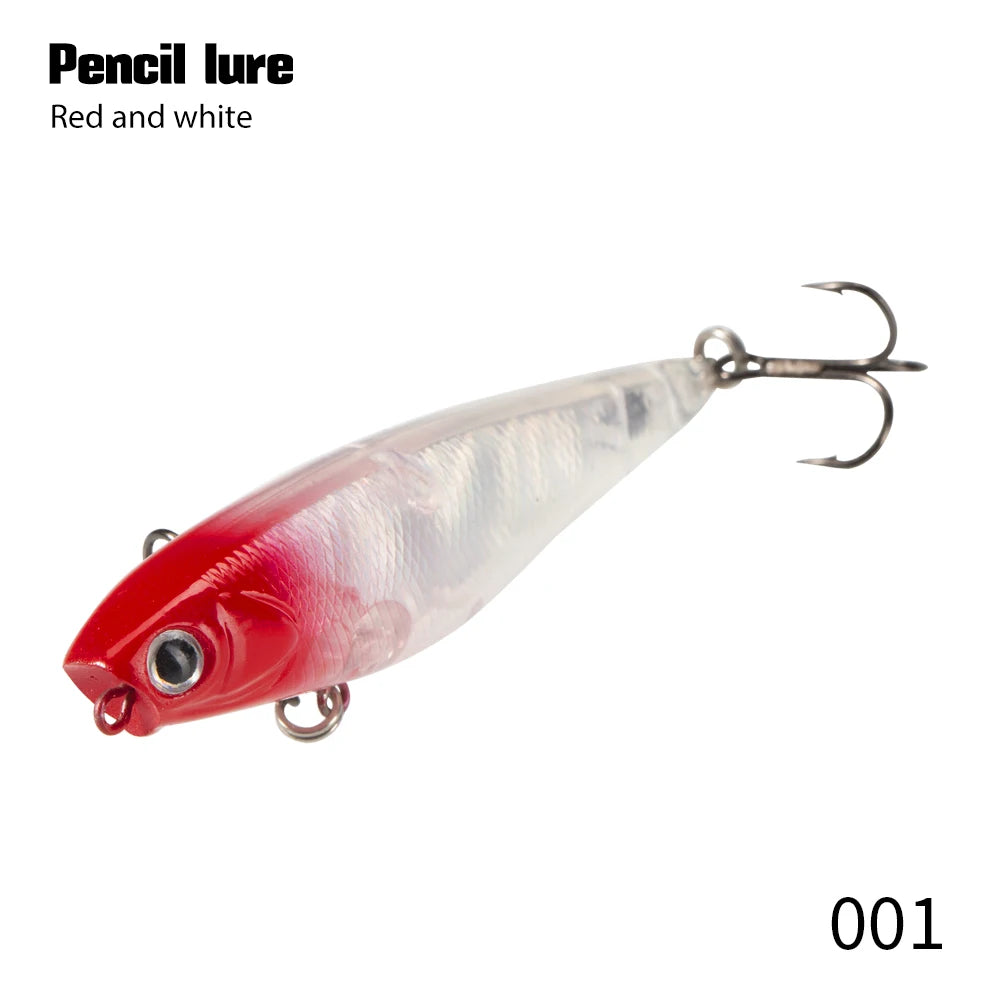 Hunthouse Popper DILEMMA Pencil Floating Fishing Lure 60mm 4.1g Hard Bait Topwater Surface Saltwater Pike Bass Fish Tackle
