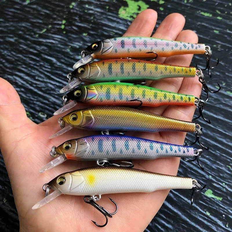 TSUYOKI Minnow Fishing Lure Wobbler for Freshwater Trout Artificial Bait Pike Carp Swimbait Jackall GH 70 Flatside jerkbaits