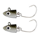 TSUYOKI 2PCS/Bag Jig Head Fishing Lure 5g 10g 15g 25g 40g Jigging Lure for Seabass Grouper Artificial Jigging Head Spinning Bait