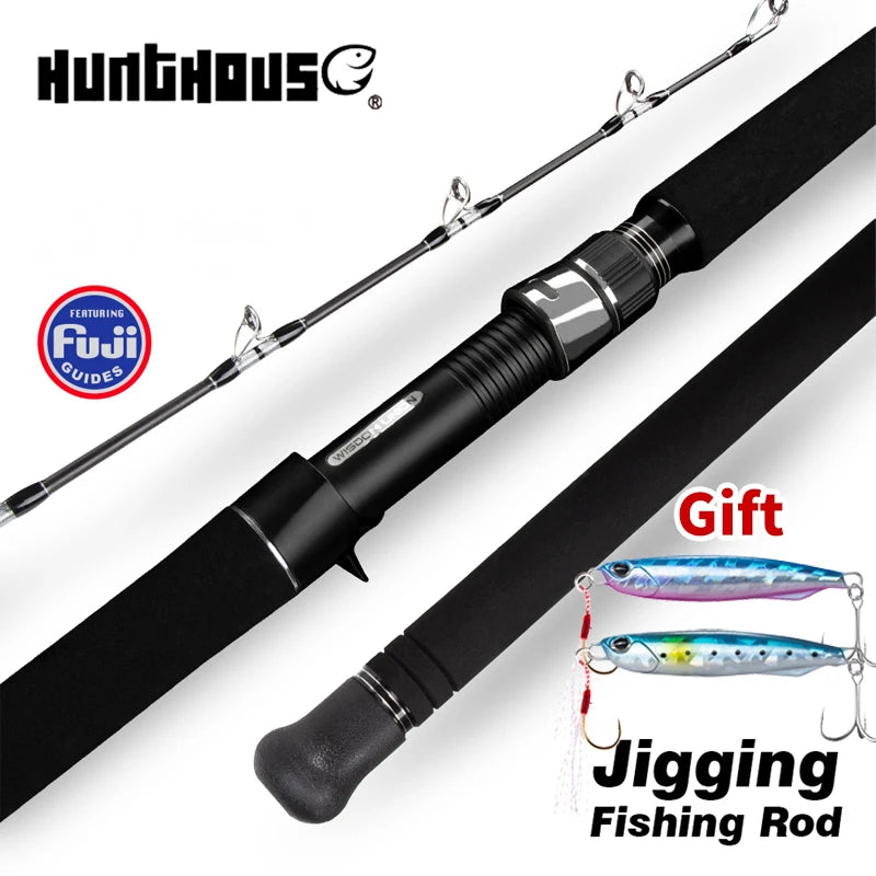 Hunthouse Jig Spinning Casting Fast Jigging Fishing Rod 1.8m Lure Weight 100-300g 150-400g Fuji 5+1 Saltwater Fish Accessories