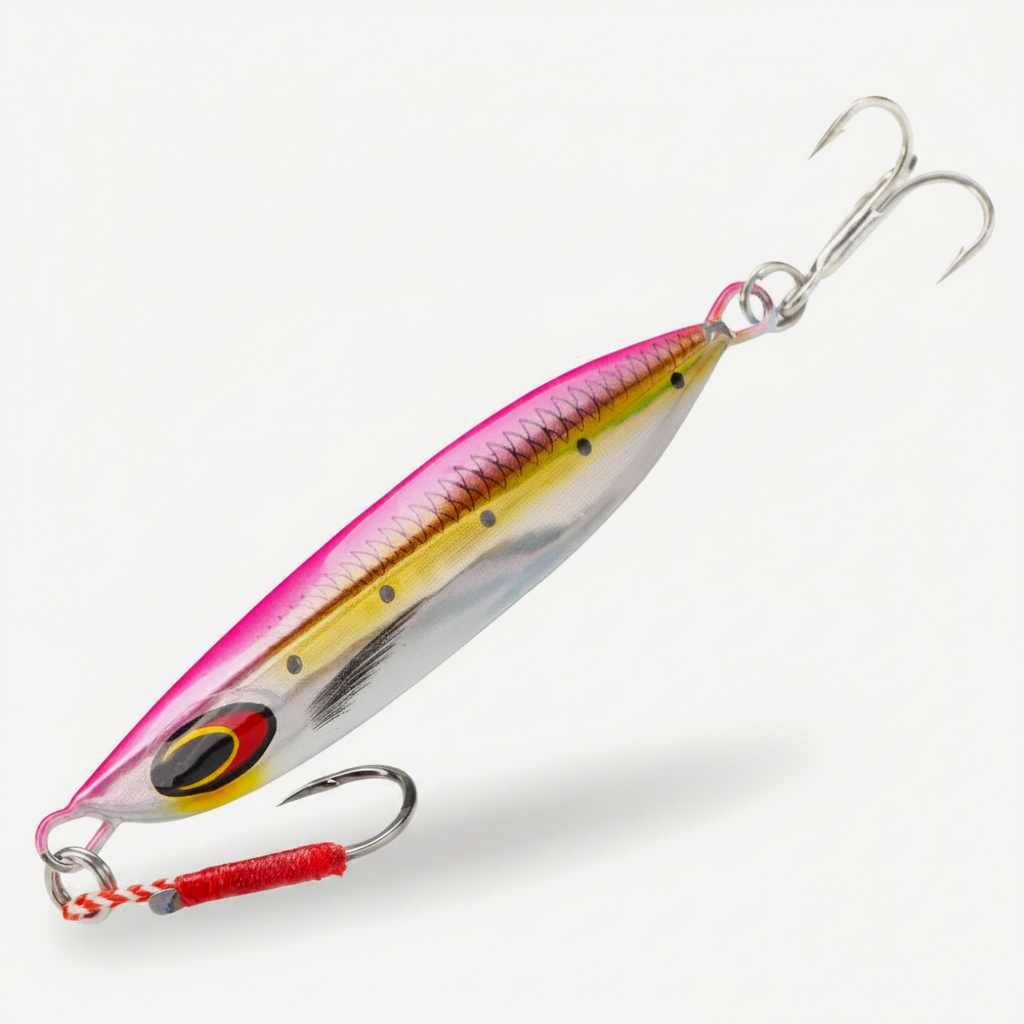 Hunthouse Metal Jig Fishing Lure Spoon Slow Sinking Hard Bait 65mm 20g jigging Casting For Saltwater Pike Bass Trout Fis