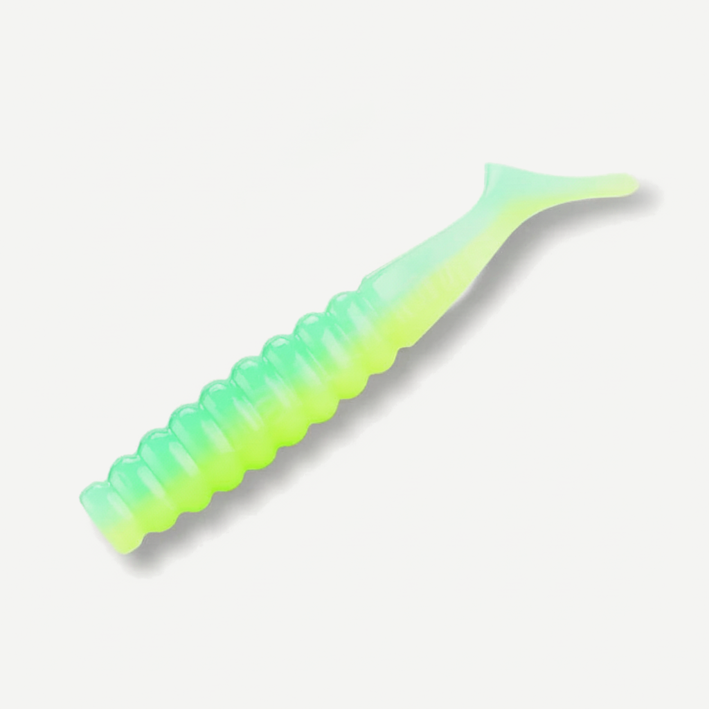 BEARKING Ribbed Paddle Tail Swimbait Grubs, 42mm & 60mm