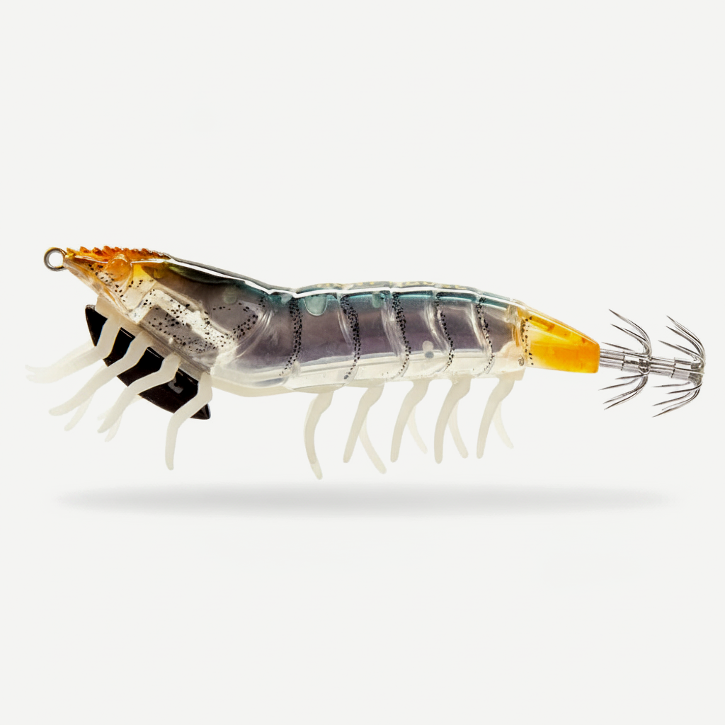 Hunthouse 3D Hybrid Jig Shrimp Egi 115mm/20g EGI Hook Luminous Artificial Hard Lure Fishing Tackle for Squid Octopus LW2