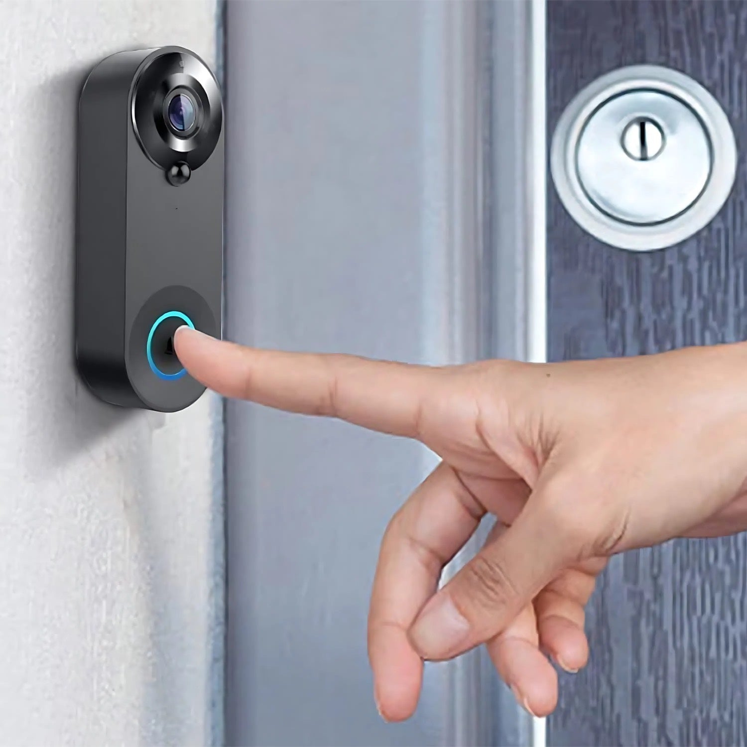 Product photo of HD Camera Doorbell, the best Home Alarm Systems gift idea for sale on Glenmore, a store where you can find the perfect Electronics for your home, hobbies, video games, or gifting—all in one place, curated for you.