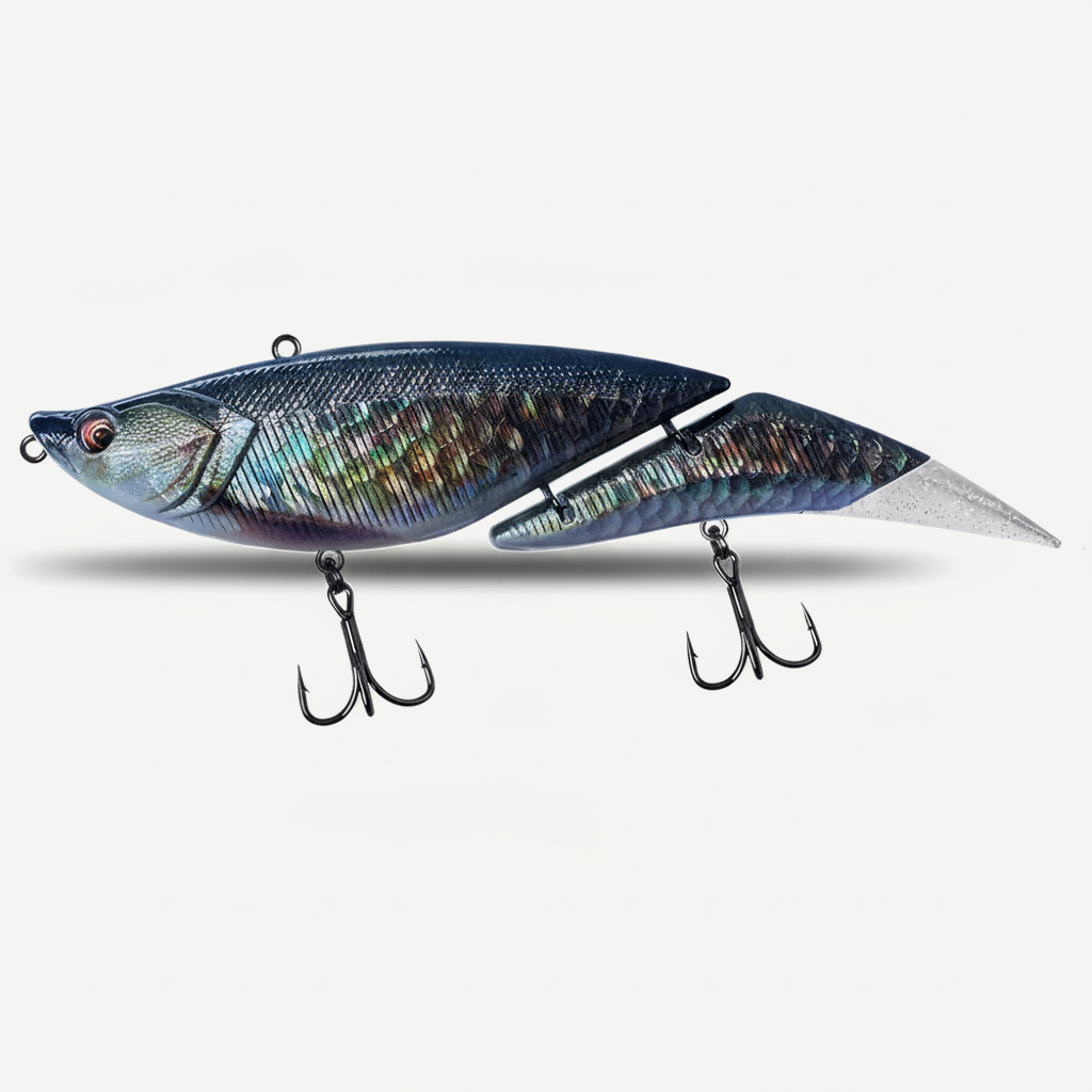 TSUYOKI Swimbait Jointed Lure, Freshwater, Floating Wobbler, Two Tails, Big Giant Fishing Lure, DaVinci 190, 55g, 190mm
