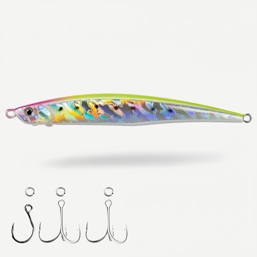 Hunthouse Sinking Pencil Fish Lure 125mm 40g 175mm 50g Saltwater Long Cast Hard Bait Wobbler for Sea Bass Pike Fishing T