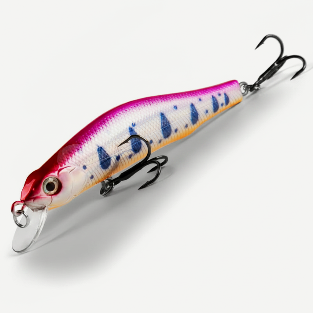Bearking 80mm Minnow Crankbait with Magnetic Weight Transfer
