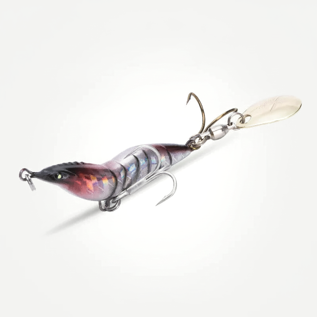 Kingdom Metal Shrimp Sinking Jig with Spinner Spoon