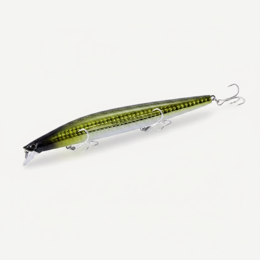 TSUYOKI Sinking Minnow Fishing Lures Black Bass Pike Artificial Tungsten Jerkbait Wobbler Silent Assassin 140S DW92 140m