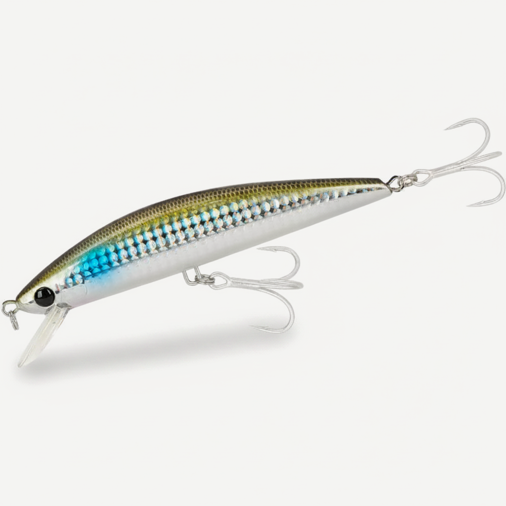 TSURINOYA 120S Sinking Minnow 12cm 40g DW37 Saltwater Hard Boat Fishing Lure Artificial Minnow Bait with Treble Hooks Wo