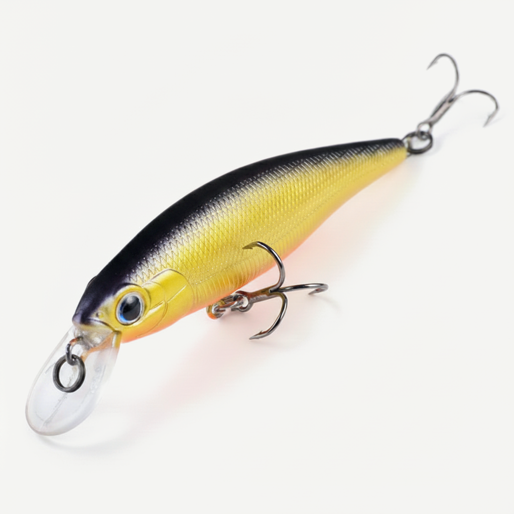 BEARKING 80mm Diving Minnow Hard Bait Lure for Bass