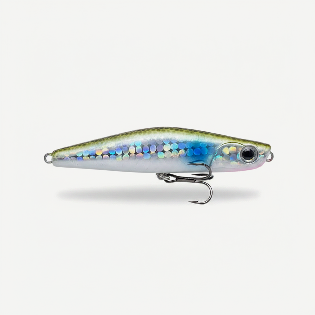 TSUYOKI Sinking Pencil Popper Lure 80mm 18g Japan Fishing Lure Ima Yoichi 80 Stickbait Wobbler for Barracuda SeaBass Blu