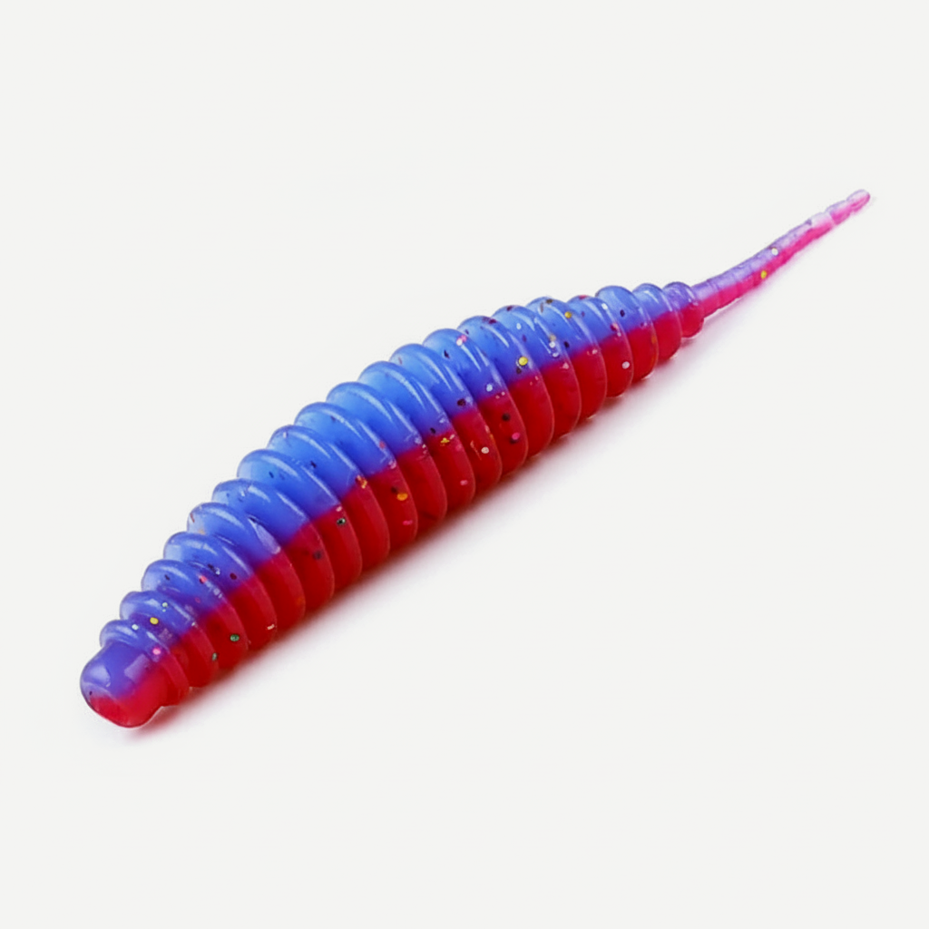 Bearking Ribbed Finesse Worms - Soft Plastic Bass Bait (20pk)