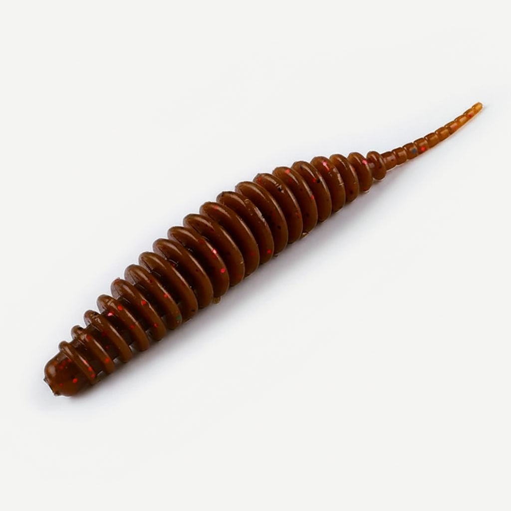 Bearking Ribbed Finesse Worms - Soft Plastic Bass Bait (20pk)