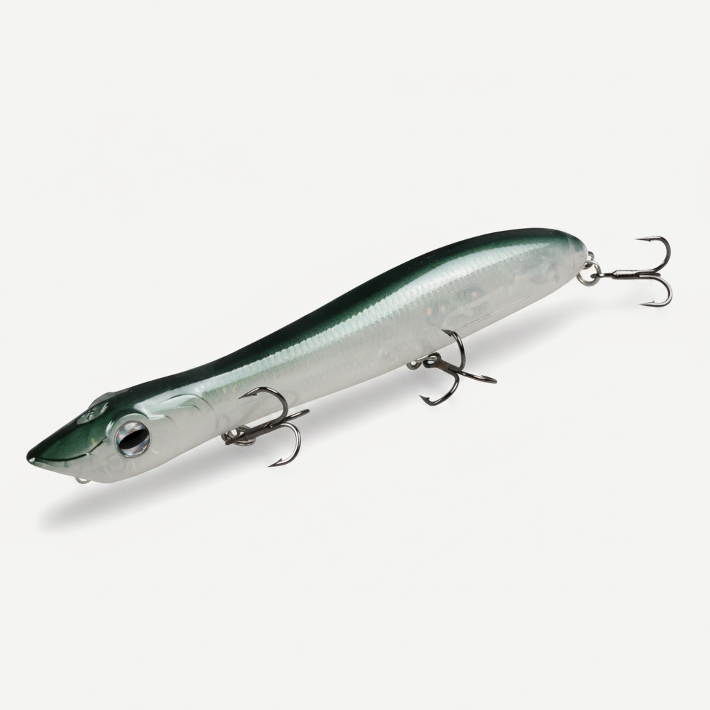 TSUYOKI Artificial Hard Bait Walker Popper for Bass Trout Fishing, Surface Popper Fish Lure, 125mm, 17.5g, WTD Patchinco