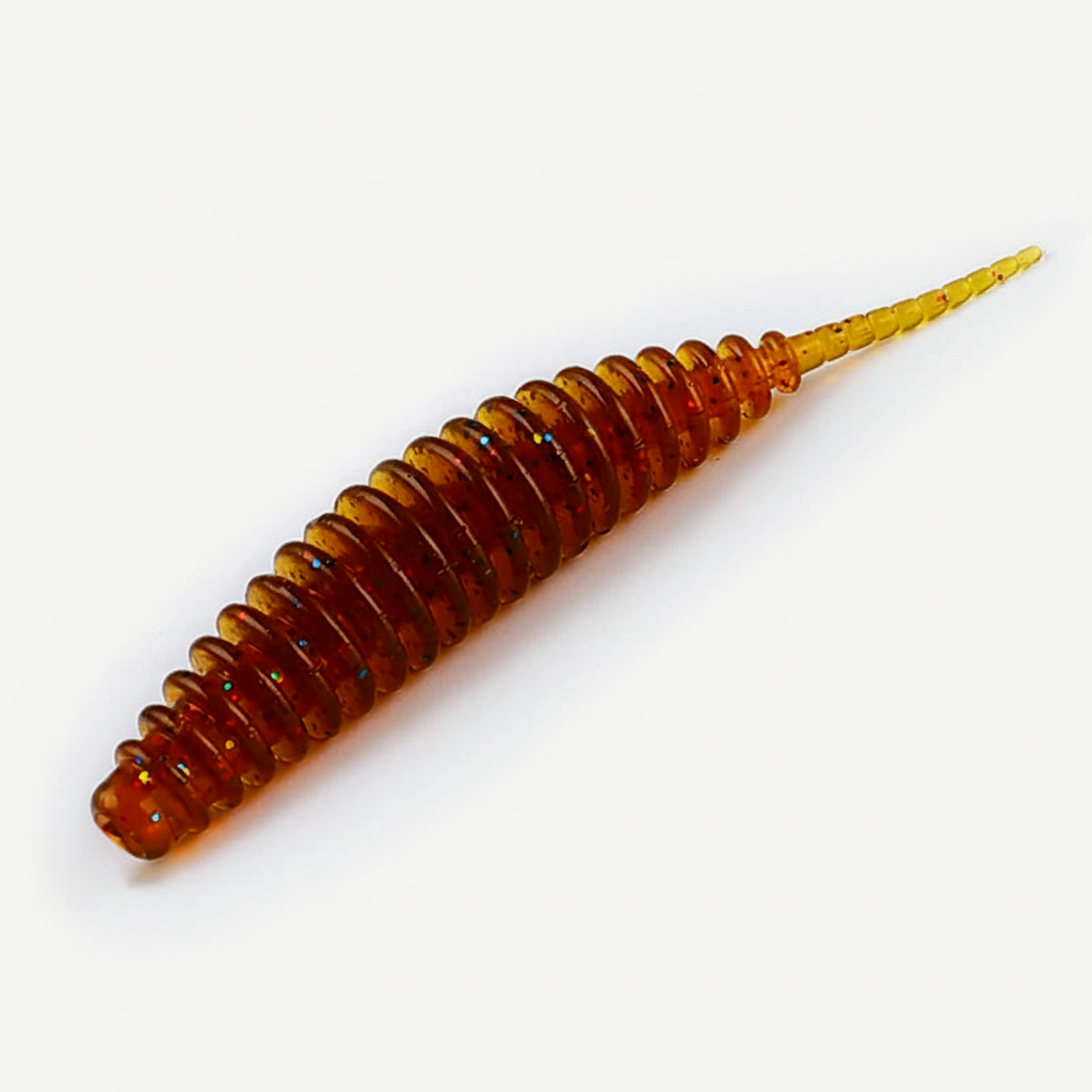 Bearking Ribbed Finesse Worms - Soft Plastic Bass Bait (20pk)