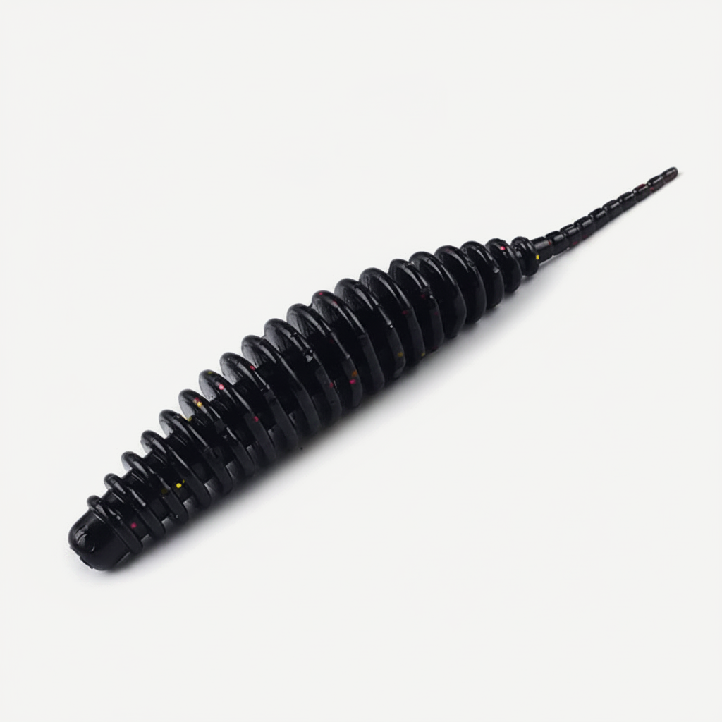 Bearking Ribbed Finesse Worms - Soft Plastic Bass Bait (20pk)