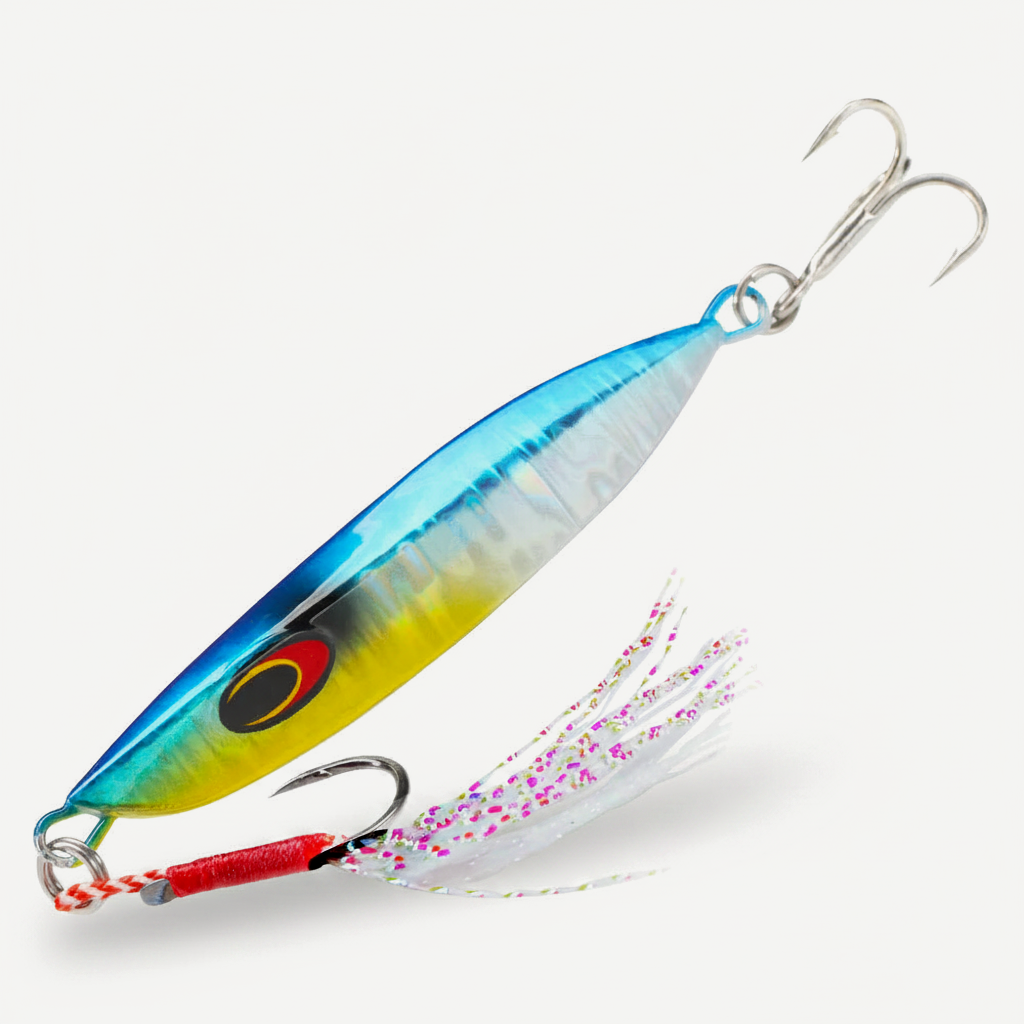 Hunthouse Metal Jig Fishing Lure Spoon Slow Sinking Hard Bait 65mm 20g jigging Casting For Saltwater Pike Bass Trout Fis