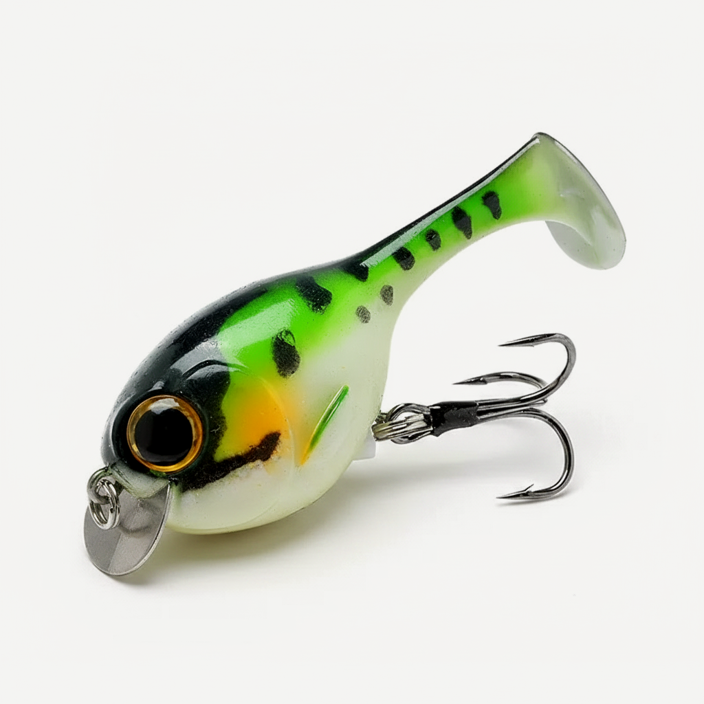 TSUYOKI Silicone Fishing Lure with Hook for Bass, Baby Deraball Swimbait, Soft Lure, Balloonfish, 60mm 10g, Illex Lure 2