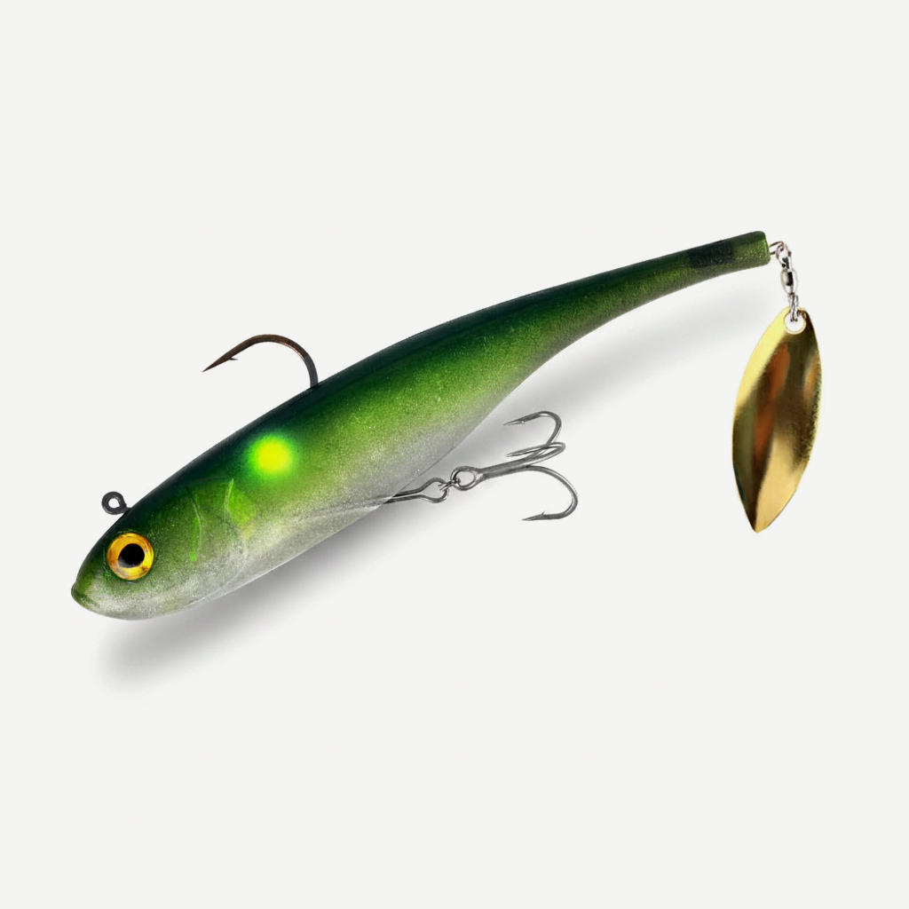Kingdom 150mm Soft Swimbait with Spoon Tail, Sinking Bass Lure